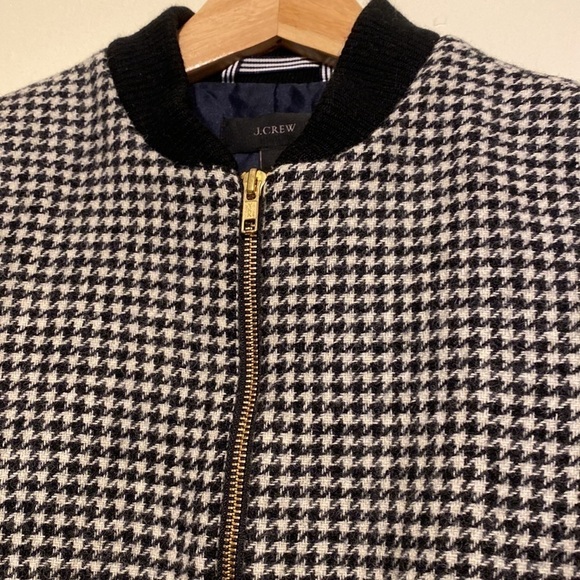 J. Crew Black and White Bomber Jacket - Picture 5 of 10